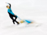 Blurred Action of Pairs Figure Skaters, Torino, Italy Photographic Print by Chris Trotman