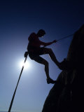 Silhouette of Rock Climber, Boulder, Colorado, USA Lámina fotográfica Silhouette of Rock Climber, Boulder, Colorado, USA Lámina fotográfica