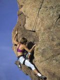 Female Rock Climber Lámina fotográfica