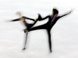 Blurred Action of Pairs Figure Skaters, Torino, Italy Photographic Print by Chris Trotman
