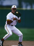 Baseball Player in Action Photographic Print