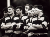 Men's Rugby Team Lined Up Prior to a Game, Paris, France Photographic Print