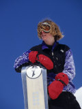 Portrait of Young Male Snowboarder Lámina fotográfica