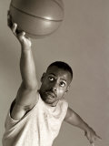 Male Basketball Player Go Up for a Shot, New York, New York, USA Photographic Print by Paul Sutton