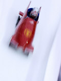 Two Man Bobsled in Action, Torino, Italy Photographic Print by Chris Trotman