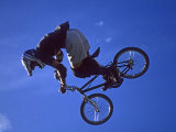 Bmx Cyclist Flys over the Vert Photographic Print