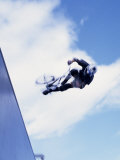 Bmx Cyclist Flying Off the Vert Photographic Print