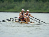 Men's Pairs Rowing Team in Action, USA Photographic Print