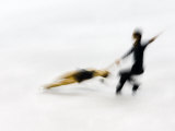 Blurred Action of Pairs Figure Skaters, Torino, Italy Photographic Print by Chris Trotman