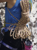 Rock Climbing Equipment on a Climber's Back Lámina fotográfica por Paul Sutton