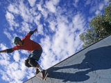 Skateboarder in Action on the Vert Photographic Print