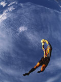 Soccer Goalie in Action Fotografie-Druck