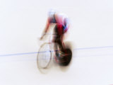 Blurred Action of Cyclist on the Track Lámina fotográfica por Chris Trotman
