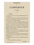 Proclamation by Napoleon III of France, addressing the French army on 28 July 1870 reproduction procédé giclée par Leonardo da Vinci 