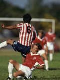 Soccer Game Action Photographic Print