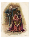 Hamlet confronts his guilty uncle Claudius in Hamlet, Prince of Denmark by William Shakespeare Giclée-Druck von Hugh Thomson