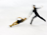 Blurred Action of Pairs Figure Skaters, Torino, Italy Photographic Print by Chris Trotman