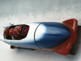 4 Man Bobsled Team in Action, Albertville, France Photographic Print by Steven Sutton