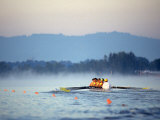 Women's Eights Rowing Team in Action, Vancouver Lake, Washington, USA Photographic Print