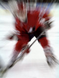 Zoom Explosion View of Ice Hockey Player Fotografie-Druck von Paul Sutton