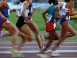 Women's Track and Field Race Lámina fotográfica por Paul Sutton