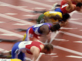 Start of a Mens 100M Race Lámina fotográfica por Paul Sutton
