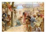 The commerce of King Solomon, I Kings 10: 22 - 23 reproduction procédé giclée par Harry Clarke