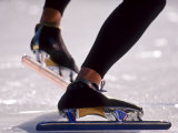 Detail of Speed Skater,S Feet at the Start, Inzell Photographic Print by Chris Cole
