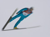 Ski Jumper in Action, Torino, Italy Photographic Print by Chris Trotman