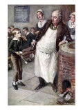 Charles Dickens - 'Oliver Twist asks for more' Giclee Print by Harold Copping
