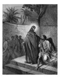 Jesus healing a man sick of the palsy, Matthew IX 2-7 Giclée-Druck von Hugh Thomson