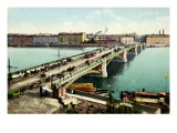 Liteini Bridge, St Petersburg, Pre-Russian Revolution Giclée-Druck von Hugh Thomson