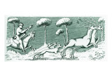 Medieval deer hunting Giclee Print