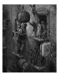 Victorian London warehouse Reproduction procédé giclée par Gustave Doré