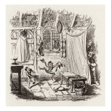 Brothers Grimm Children's and Household Tales published in 1812-15, The Elves and the Shoemaker Reproduction procédé giclée par George Cruikshank
