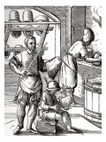 Milliner in his workshop, 16th century Reproduction procédé giclée par Jost Amman