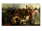 Reply of the Zaporozhian Cossacks after painting by Ilya Repin, 1880 - 1891 Giclee Print by Ilya Repin
