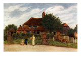 Cottages by Kate Greenaway Giclée-Druck von Kate Greenaway