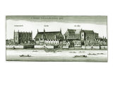 London by Hollar, 17th Century Part of the city of Westminster showing the King's Bridge or Stairs Giclee Print