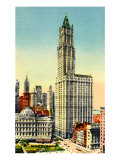 Woolworth Building, New York City, 1920s reproduction procédé giclée par Jost Amman