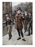 Charles Dickens's 'David Copperfield' - Mr. Micawber takes David home Lámina giclée por Harold Copping Charles Dickens's 'David Copperfield' - Mr. Micawber takes David home Lámina giclée por Harold Copping