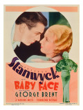Baby Face, George Brent, Barbara Stanwyck, Barbara Staynwyck on Midget Window Card, 1933 Affiches