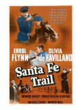 Santa Fe Trail, Errol Flynn, (Poster), 1940 Affiches