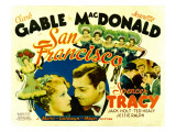 San Francisco, Jeanette Macdonald, Clark Gable, 1936 Poster