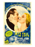 Let's Fall in Love, Edmund Lowe, Ann Sothern on Midget Window Card, 1933 Photographie