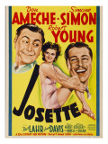 Josette, Robert Young, Simone Simon, Don Ameche on Midget Window Card, 1938 Posters