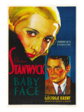 Baby Face, Barbara Stanwyck, George Brent, 1933 Affiche