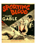 Sporting Blood, Madge Evans, Clark Gable on Window Card, 1931 Prints