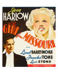 Girl from Missouri, Franchot Tone, Jean Harlow on Window Card, 1934 Photographie