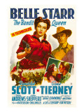 Belle Starr, Gene Tierney, Randolph Scott, 1941 Posters